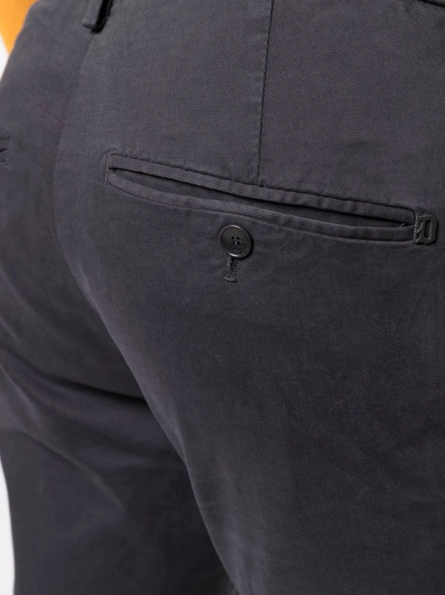 Pantaloni drepti Dondup gri din bumbac si spandex/elastan - Img 5