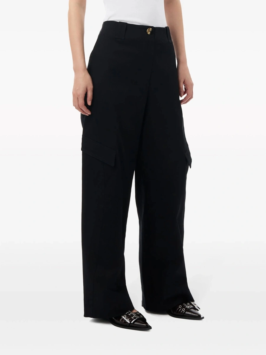 Pantaloni drepti Ganni negri - Img 3