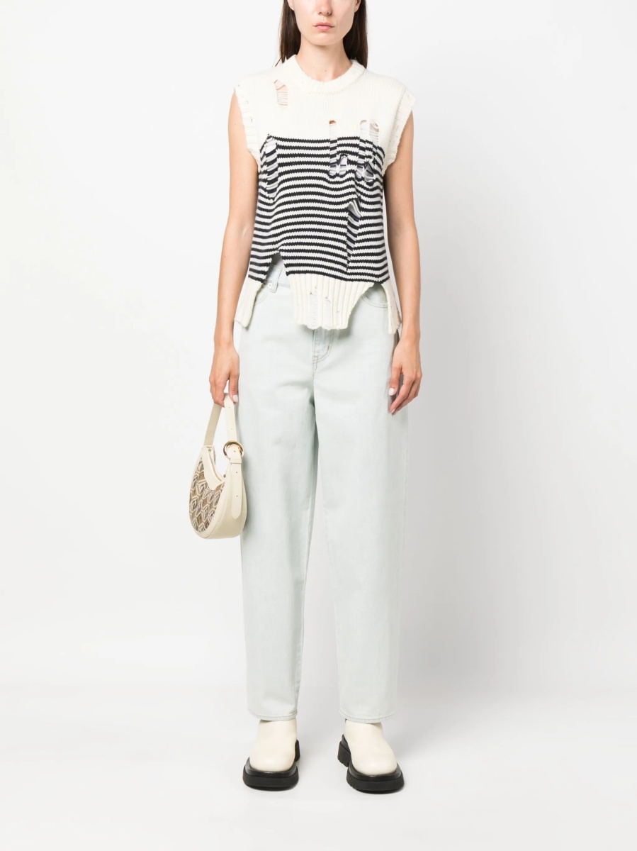 Pantaloni drepti Kenzo albastri - Img 2