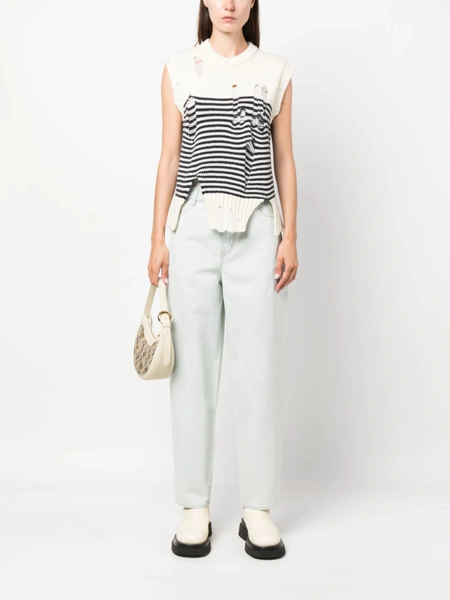 Pantaloni drepti Kenzo albastri - Img 2