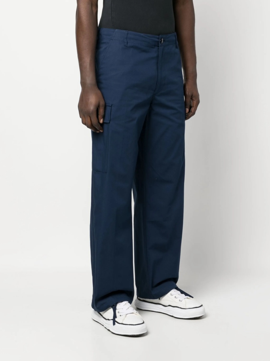 Pantaloni drepti Kenzo albastri - Img 3