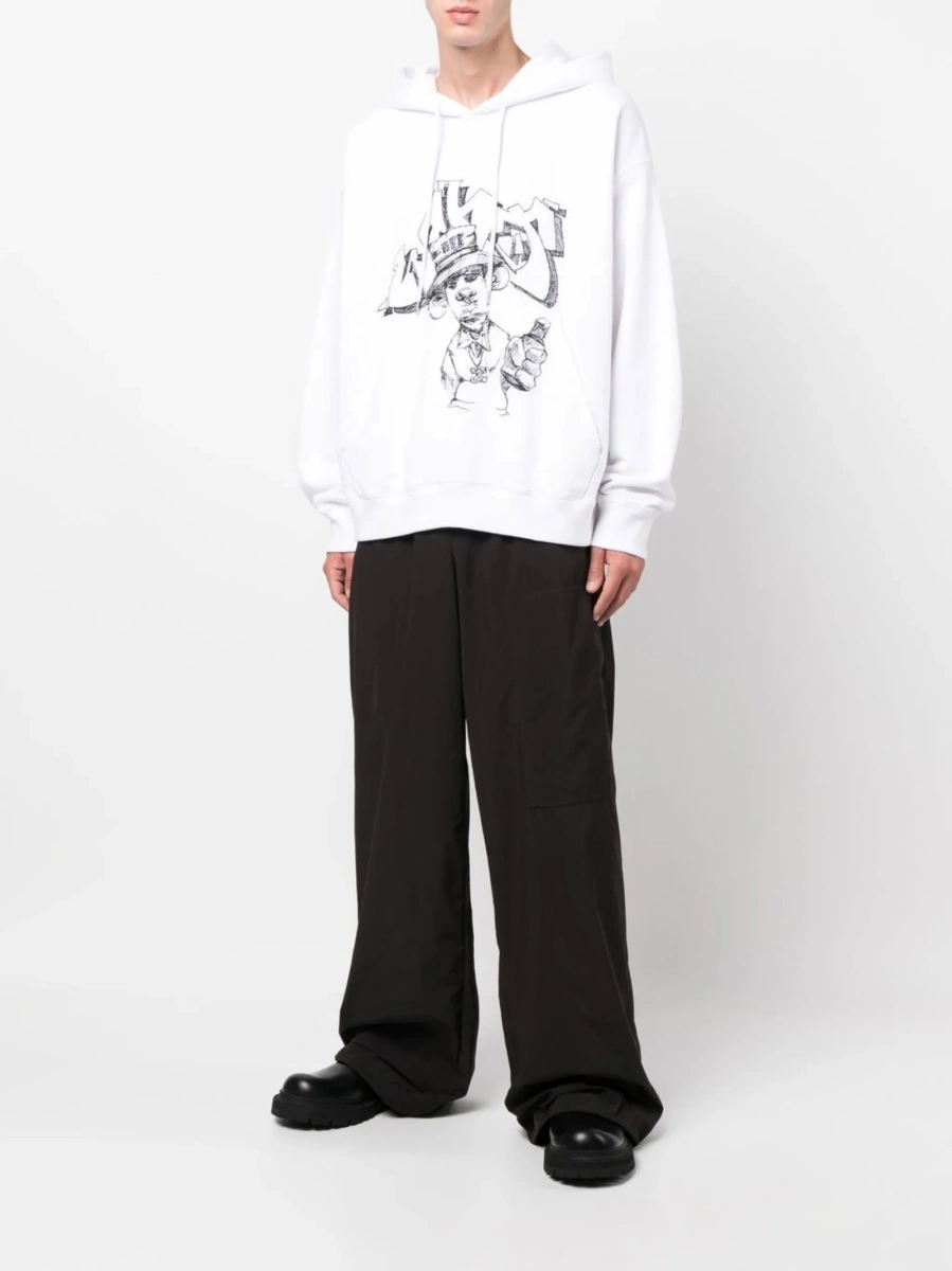 Pantaloni drepti Off-White negri din polyester si poliamida - Img 2