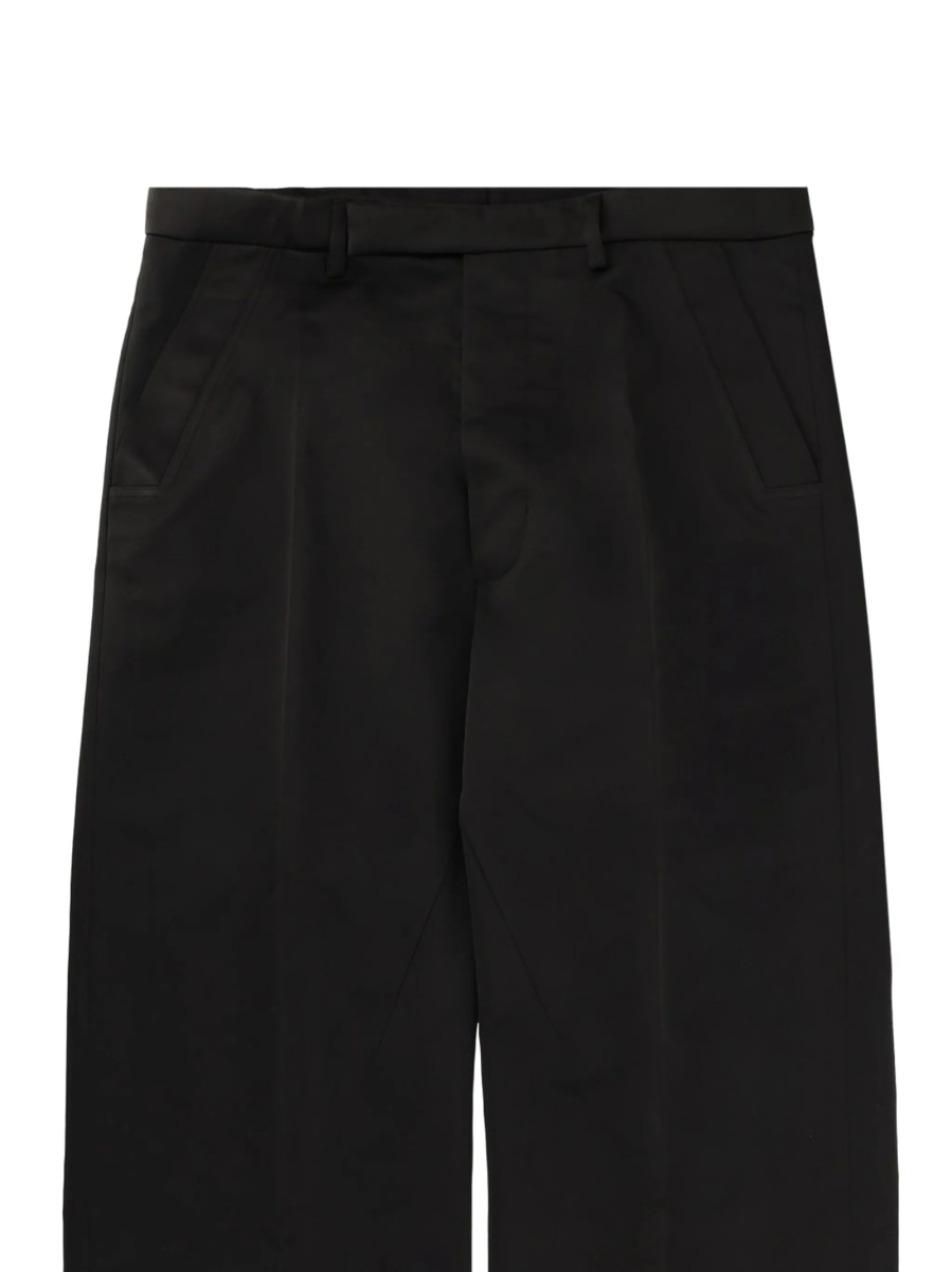 Pantaloni drepti Rick Owens negri din polyester - Img 2