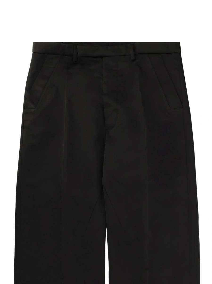Pantaloni drepti Rick Owens negri din polyester - Img 2