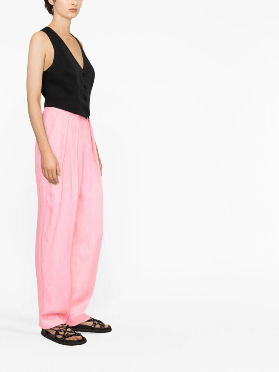 Pantaloni drepti Stella McCartney roz - Img 3