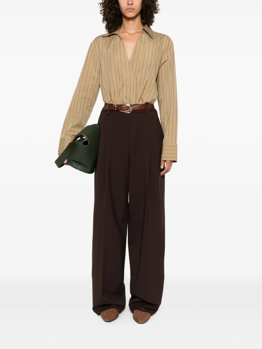 Pantaloni drepti Thelatest maro - Img 2