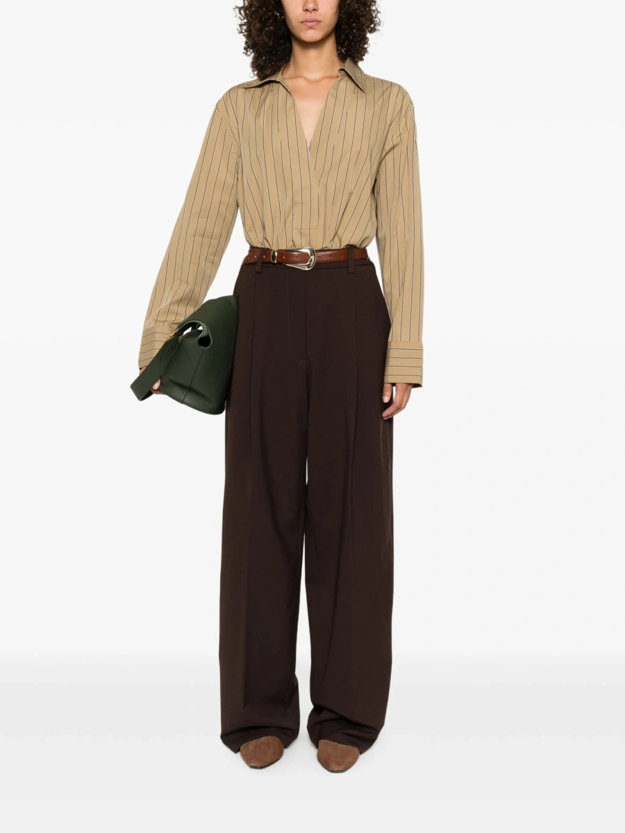 Pantaloni drepti Thelatest maro - Img 2