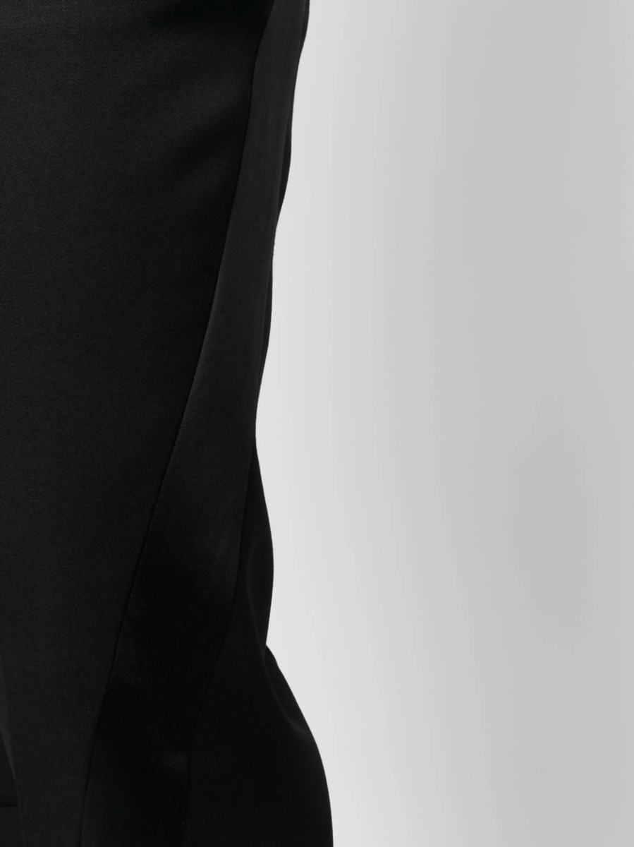 Pantaloni eleganti Alexander McQueen negri din lana si matase - Img 5
