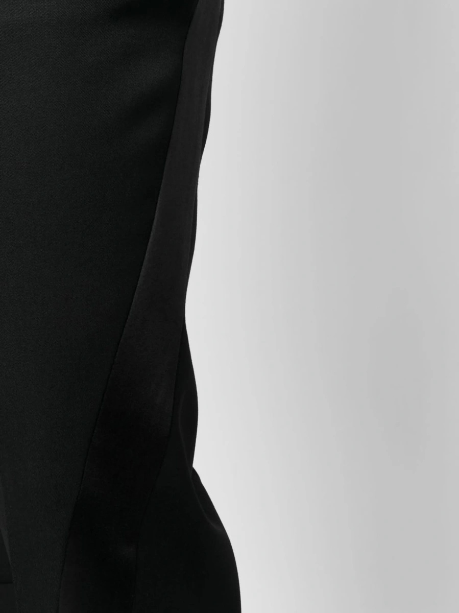 Pantaloni eleganti Alexander McQueen negri din lana si matase - Img 5