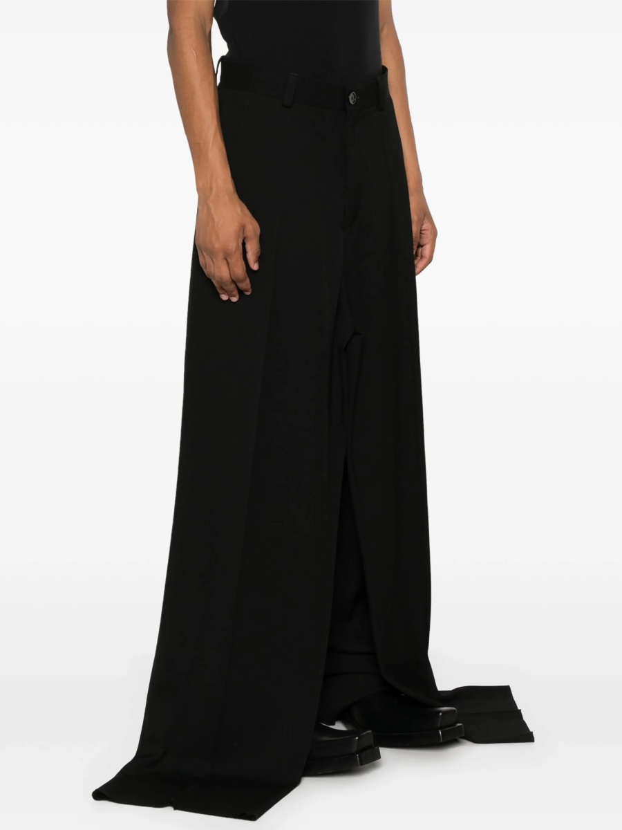 Pantaloni eleganti Balenciaga negri din lana - Img 4