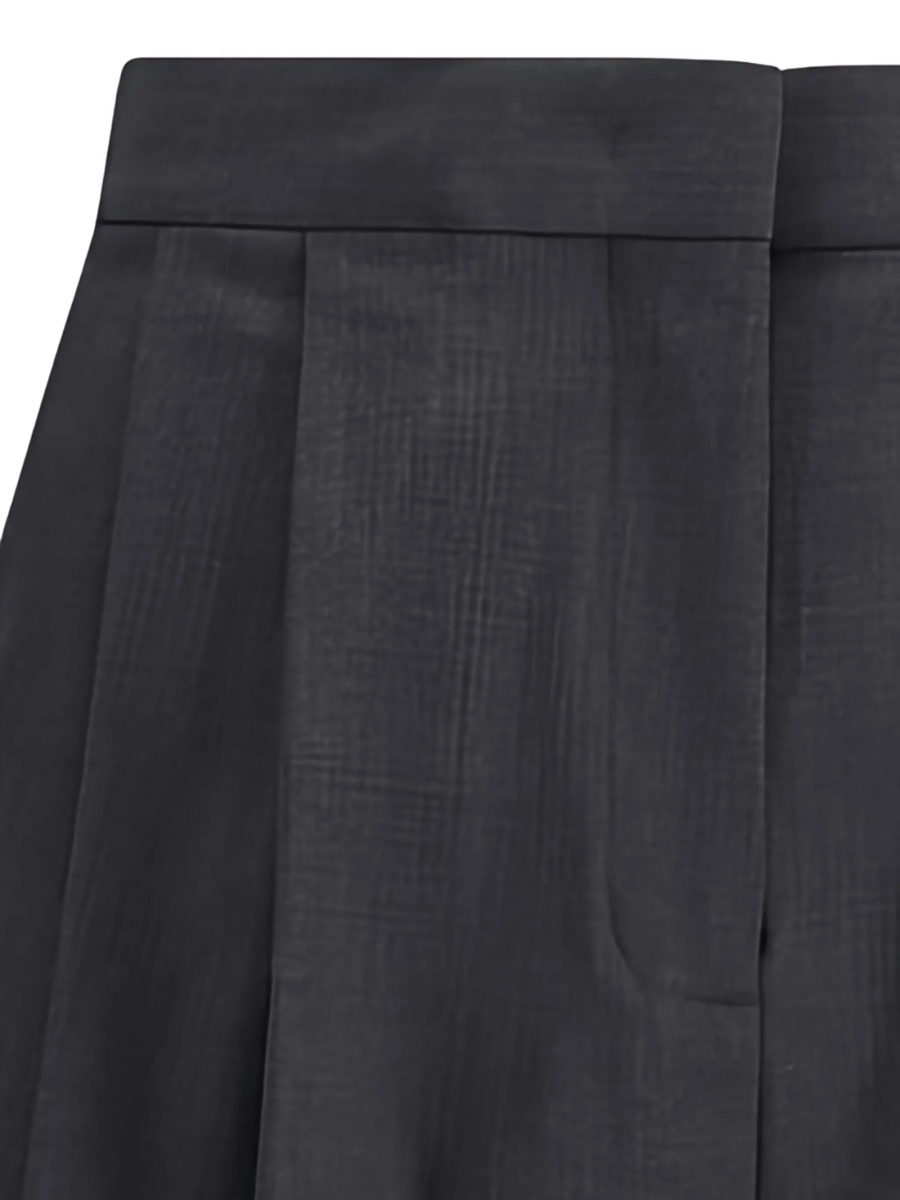 Pantaloni eleganti Fabiana Filippi gri din matase si poliamida - Img 3