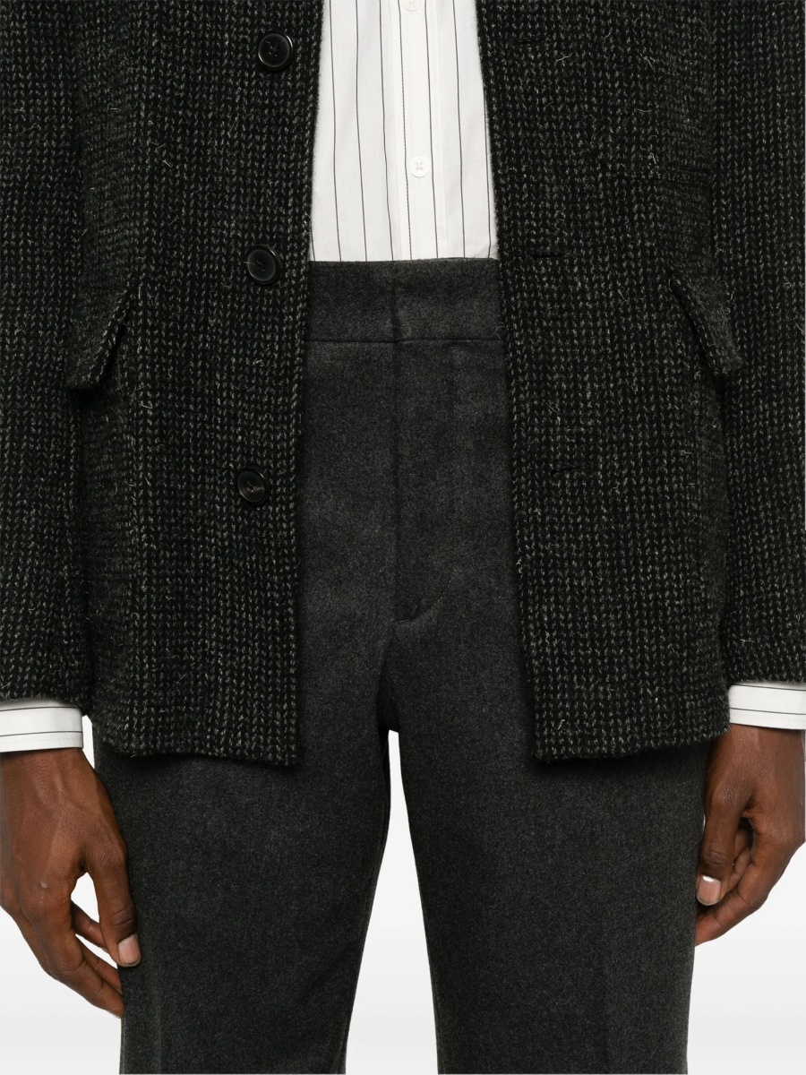 Pantaloni eleganti Fendi gri din spandex/elastan si casmir - Img 5