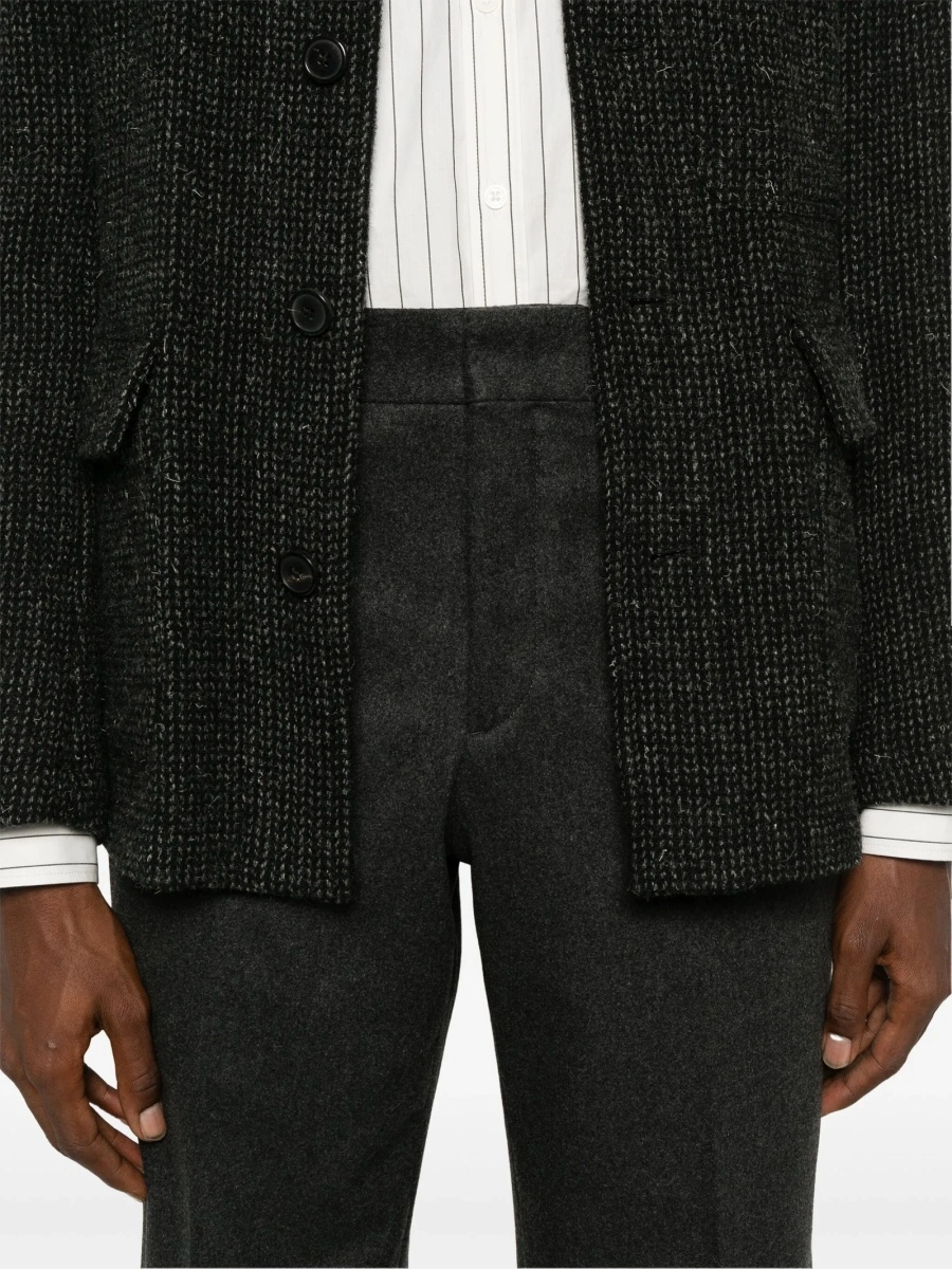 Pantaloni eleganti Fendi gri din spandex/elastan si casmir - Img 5