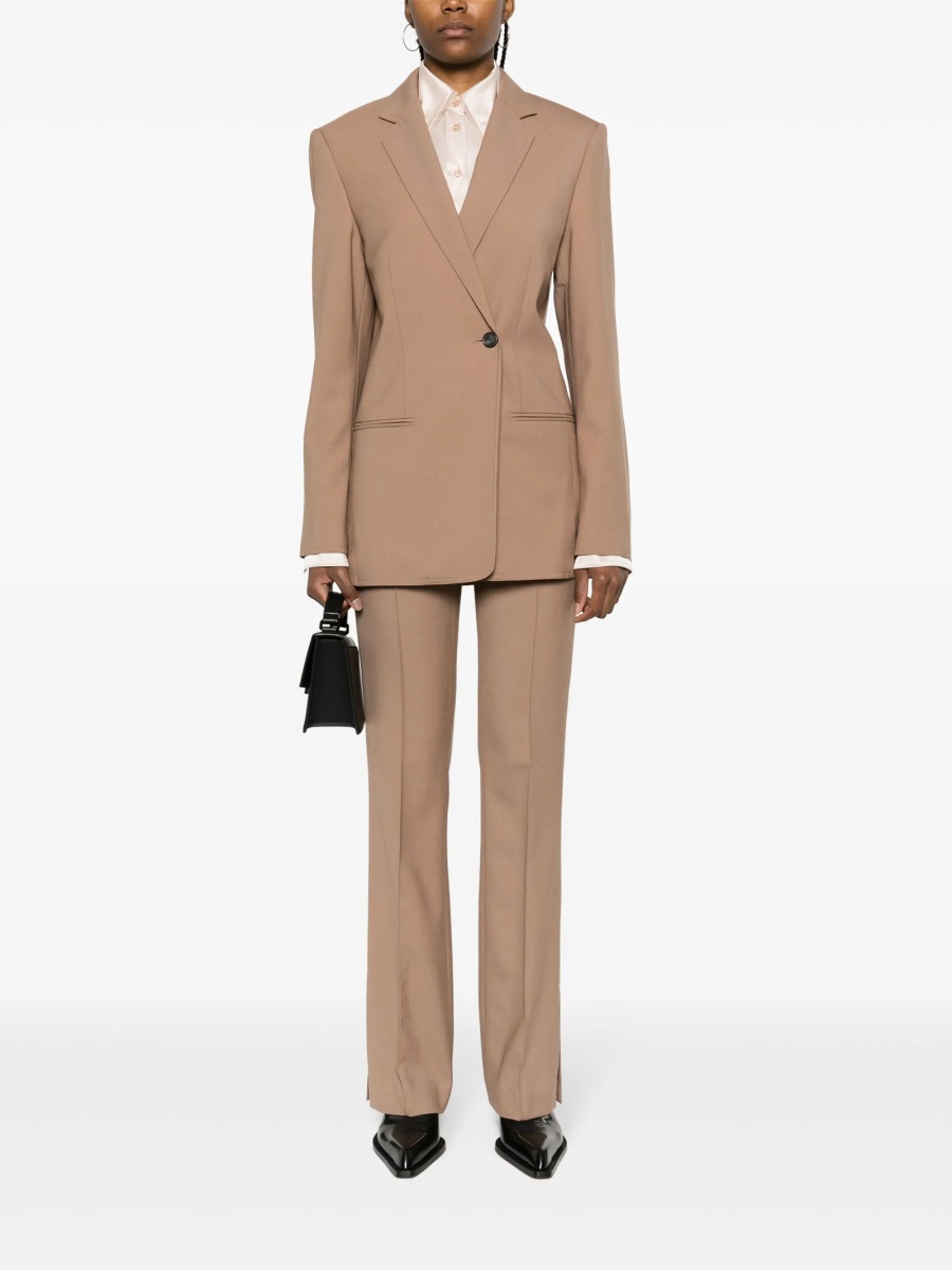 Pantaloni eleganti HELMUT LANG maro din lana si elastan - Img 2