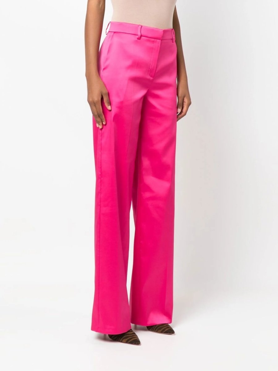 Pantaloni eleganti Magda Butrym roz din spandex/elastan si polyester - Img 3