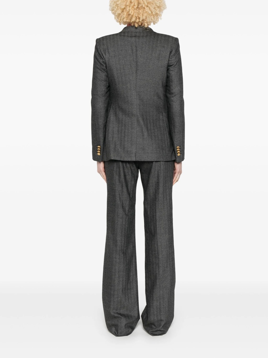 Pantaloni eleganti Tagliatore gri din elastan si casmir - Img 3