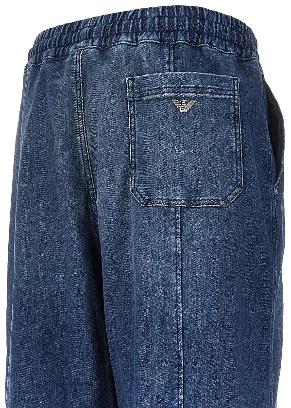 Pantaloni Emporio Armani albastri din denim - Img 4