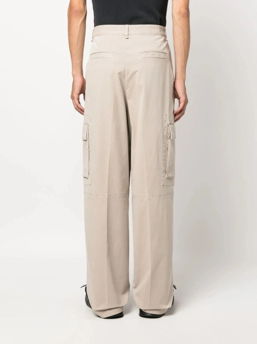 Pantaloni evazati Fendi neutri - Img 4