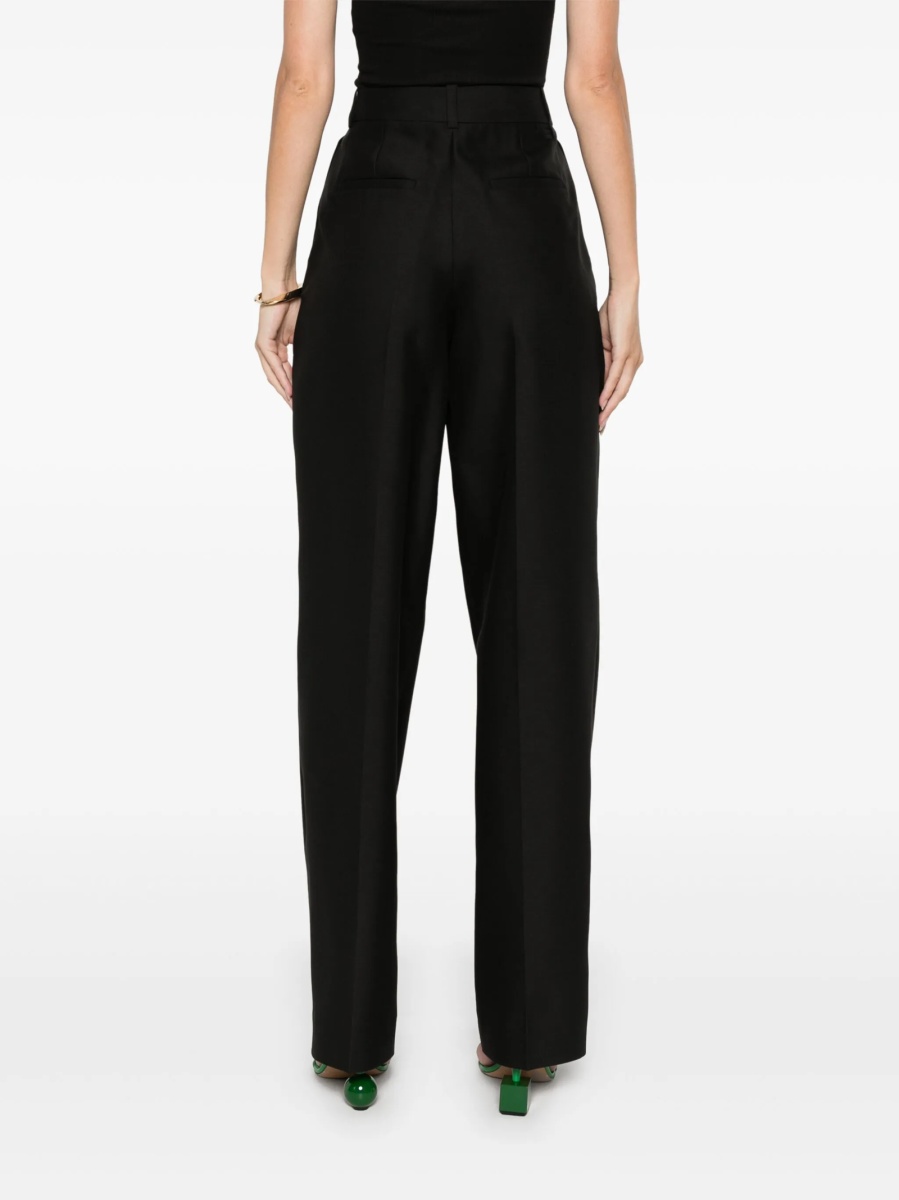 Pantaloni evazati JACQUEMUS negri din matase - Img 4