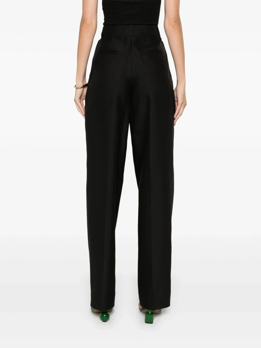 Pantaloni evazati JACQUEMUS negri din matase - Img 4