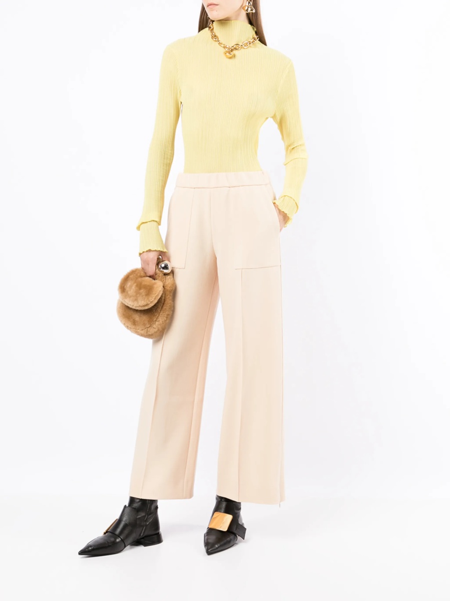 Pantaloni evazati Jil Sander neutri - Img 2