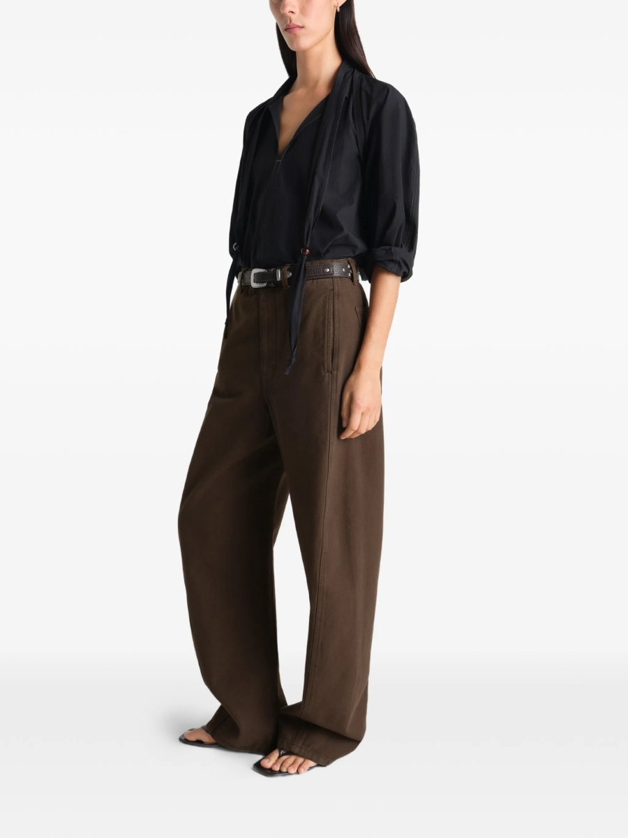 Pantaloni evazati LEMAIRE maro - Img 3