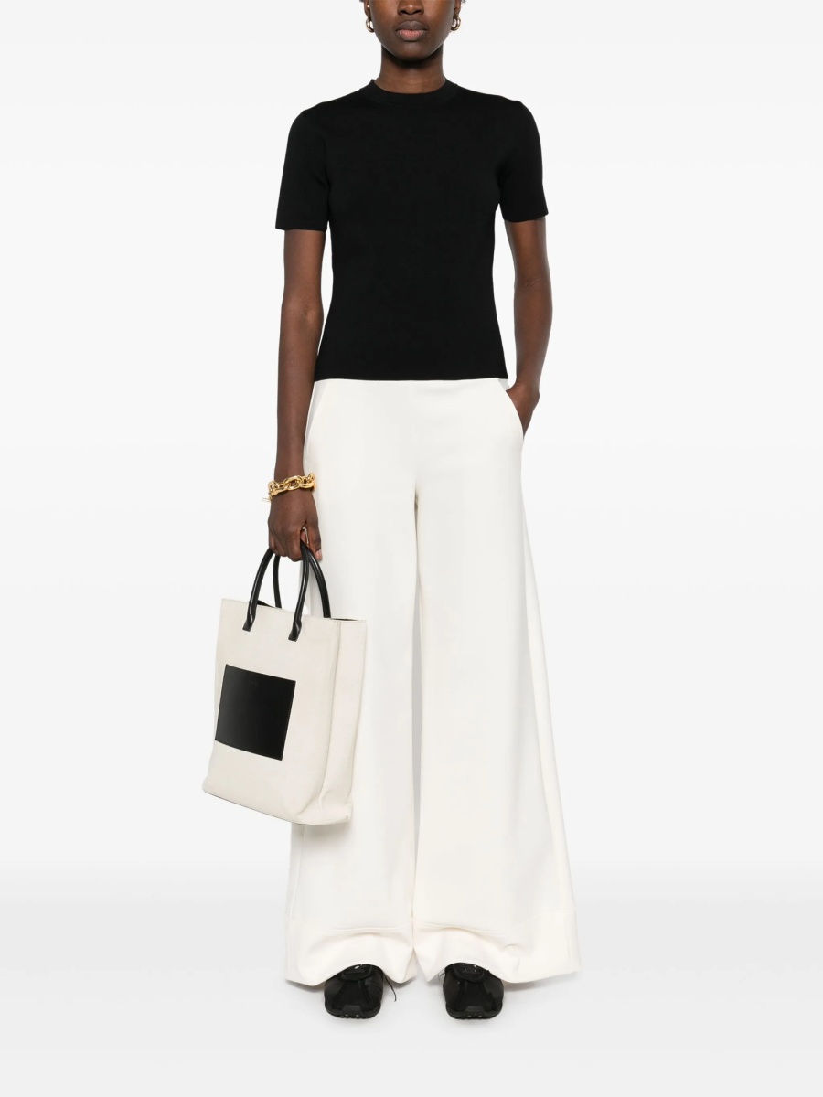 Pantaloni evazati Max Mara albi - Img 2