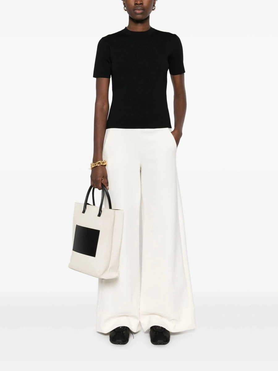 Pantaloni evazati Max Mara albi - Img 2