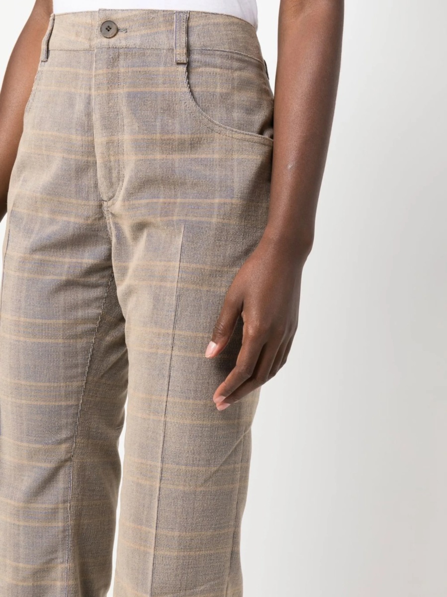 Pantaloni evazati MCQ Alexander McQueen neutri din vascoza si spandex/elastan - Img 5