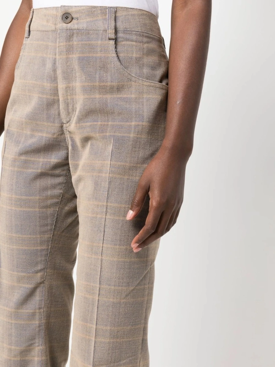 Pantaloni evazati MCQ Alexander McQueen neutri din vascoza si spandex/elastan - Img 5