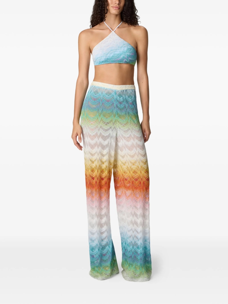 Pantaloni evazati MISSONI BEACHWEAR albi - Img 3