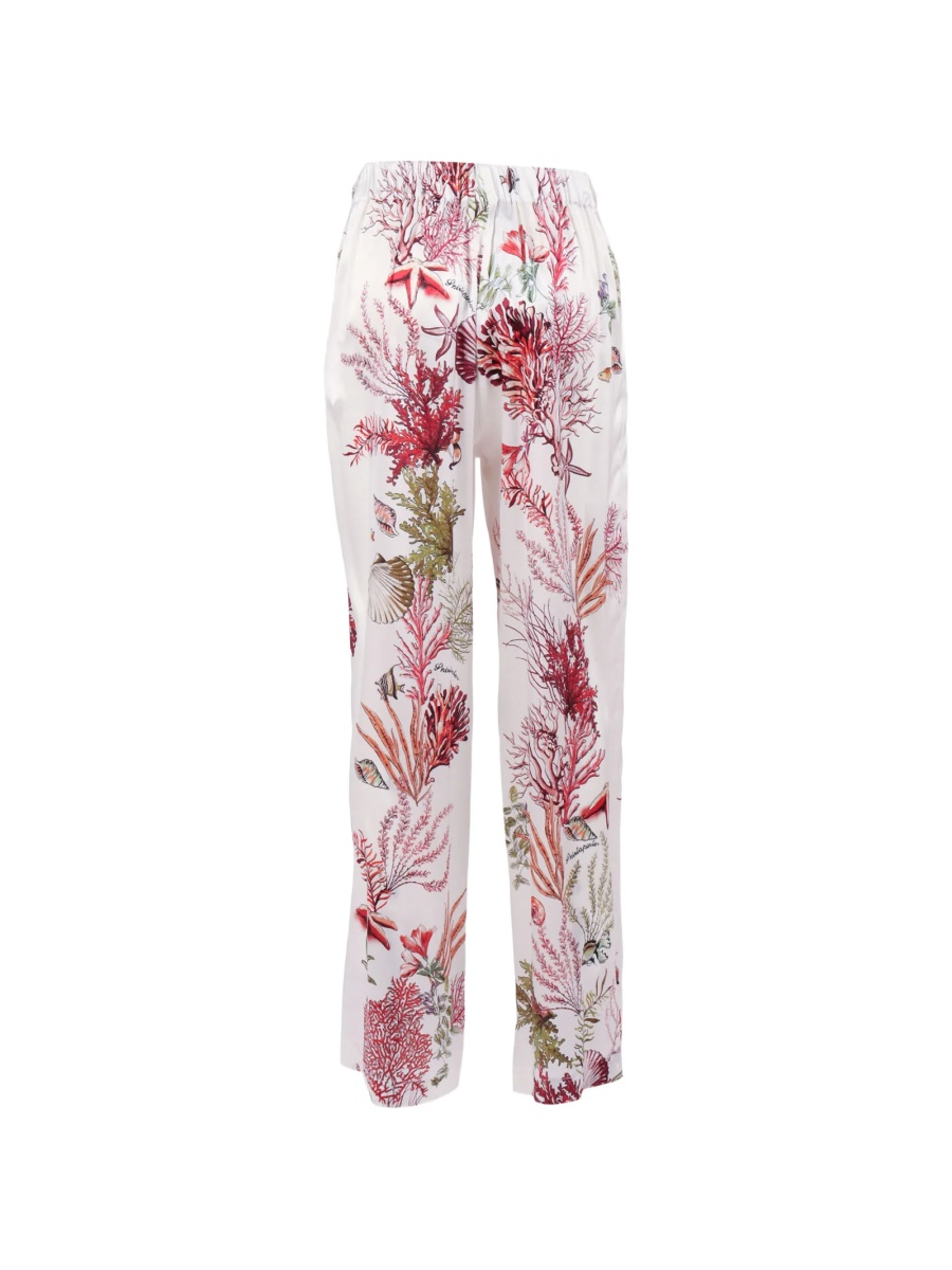 Pantaloni evazati Shirt A Porter albi - Img 2