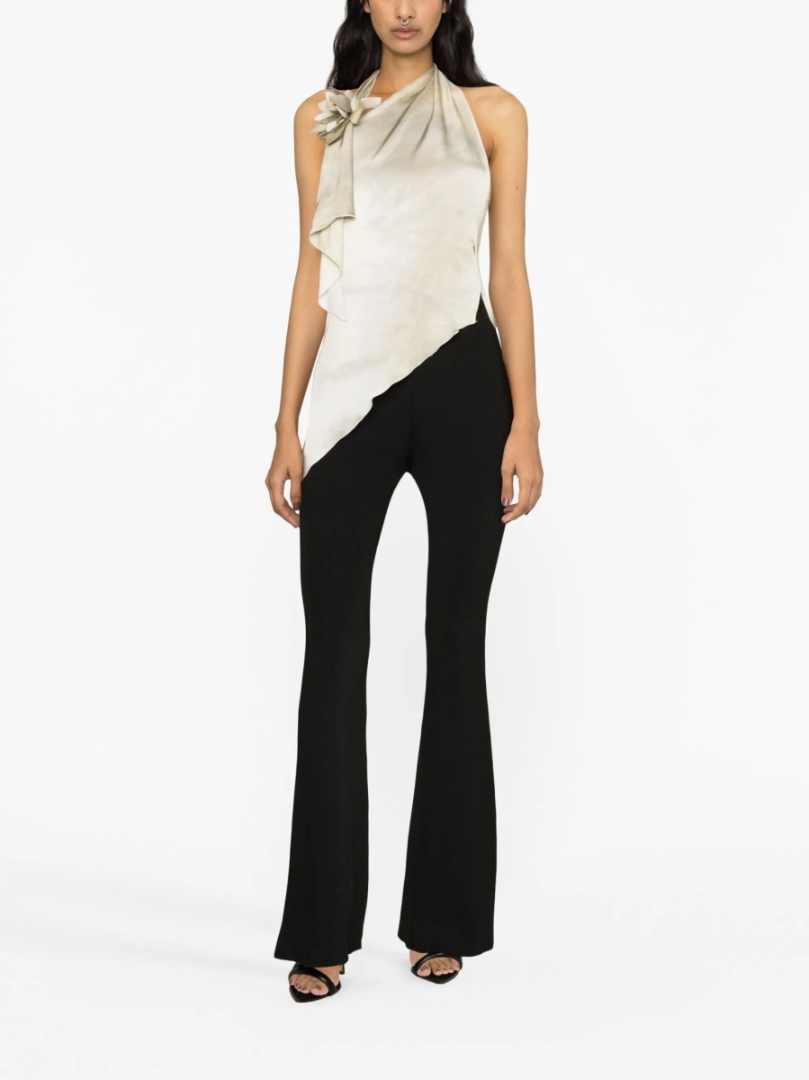 Pantaloni evazati Stella McCartney negri - Img 4