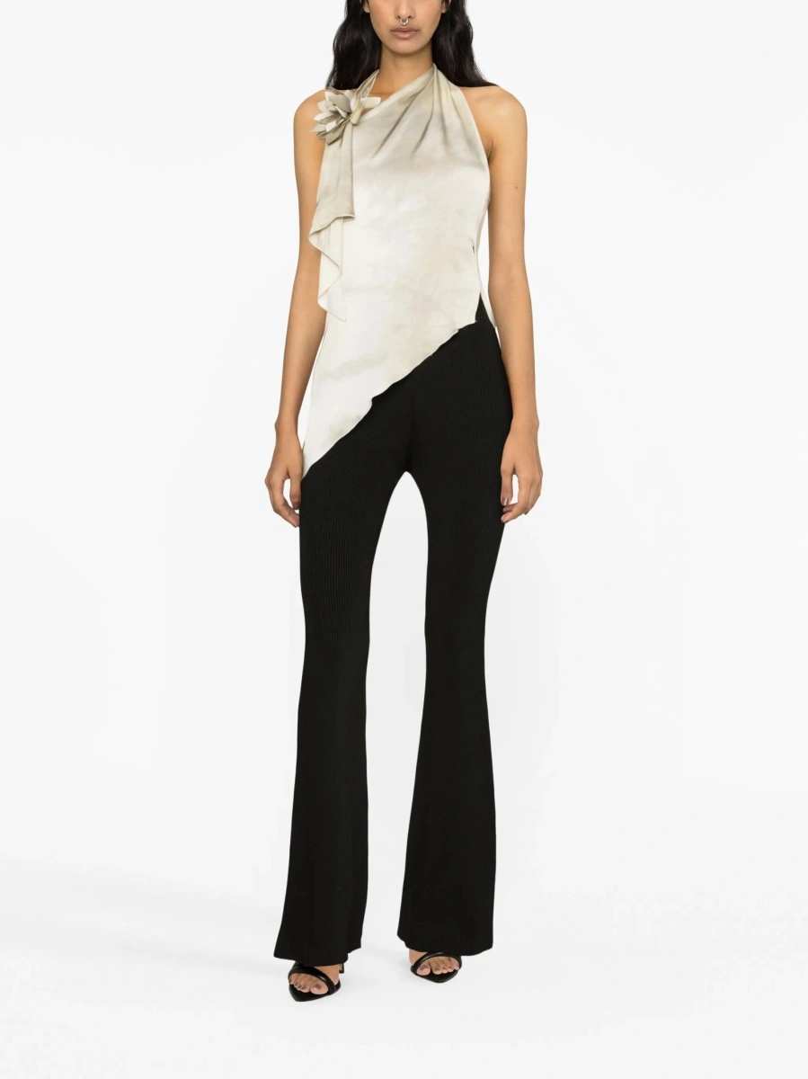 Pantaloni evazati Stella McCartney negri - Img 4