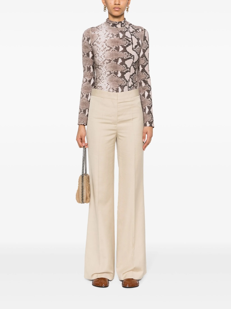 Pantaloni evazati Stella McCartney neutri - Img 2