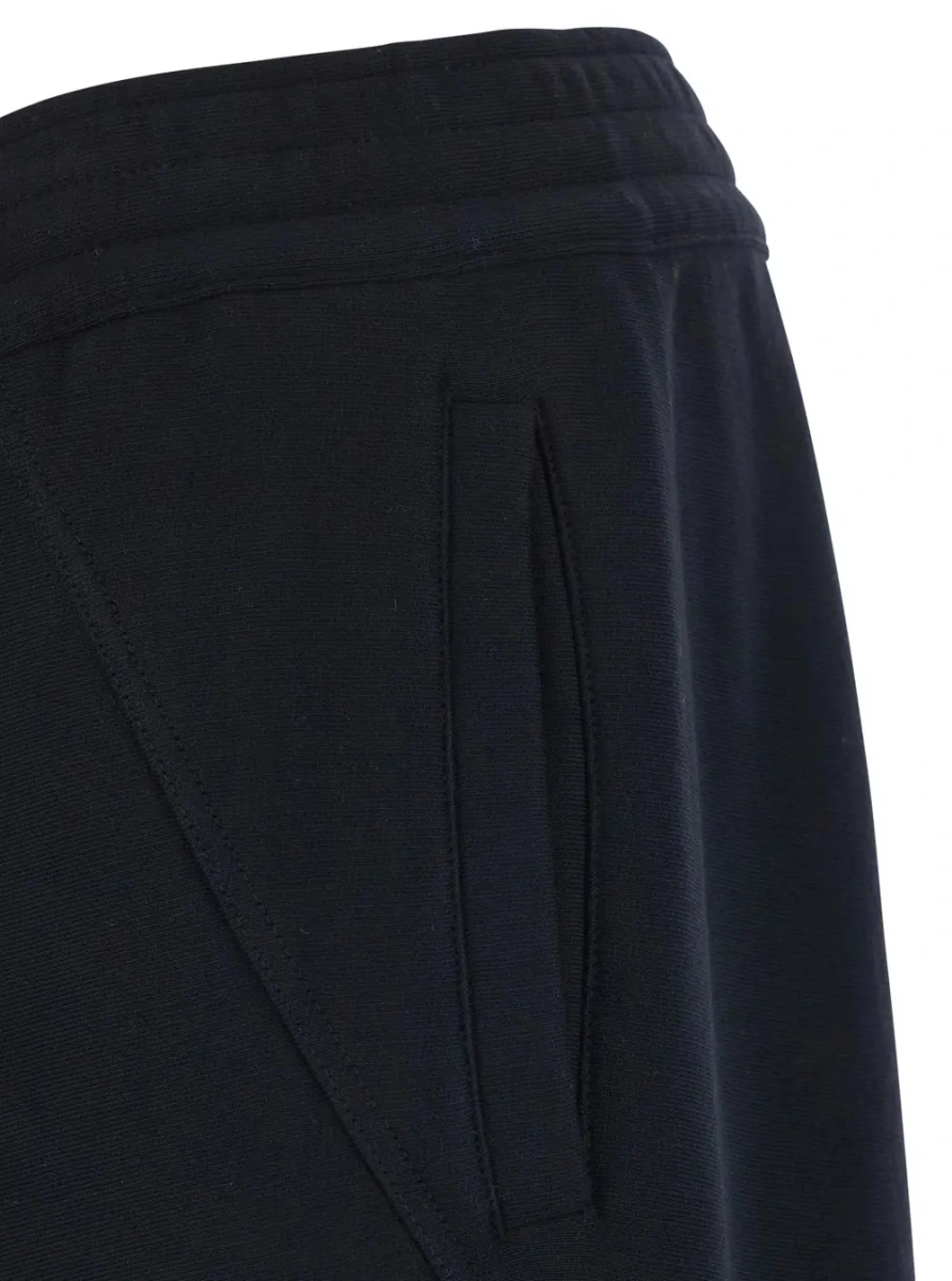 Pantaloni Givenchy negri din bumbac cu talie elastica si logo brodat - Img 3