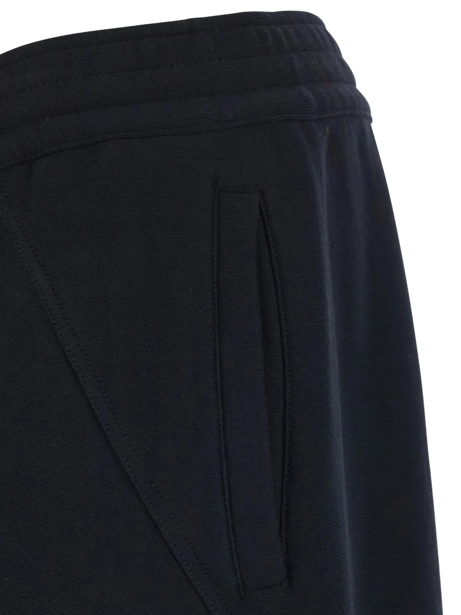 Pantaloni Givenchy negri din bumbac cu talie elastica si logo brodat - Img 5