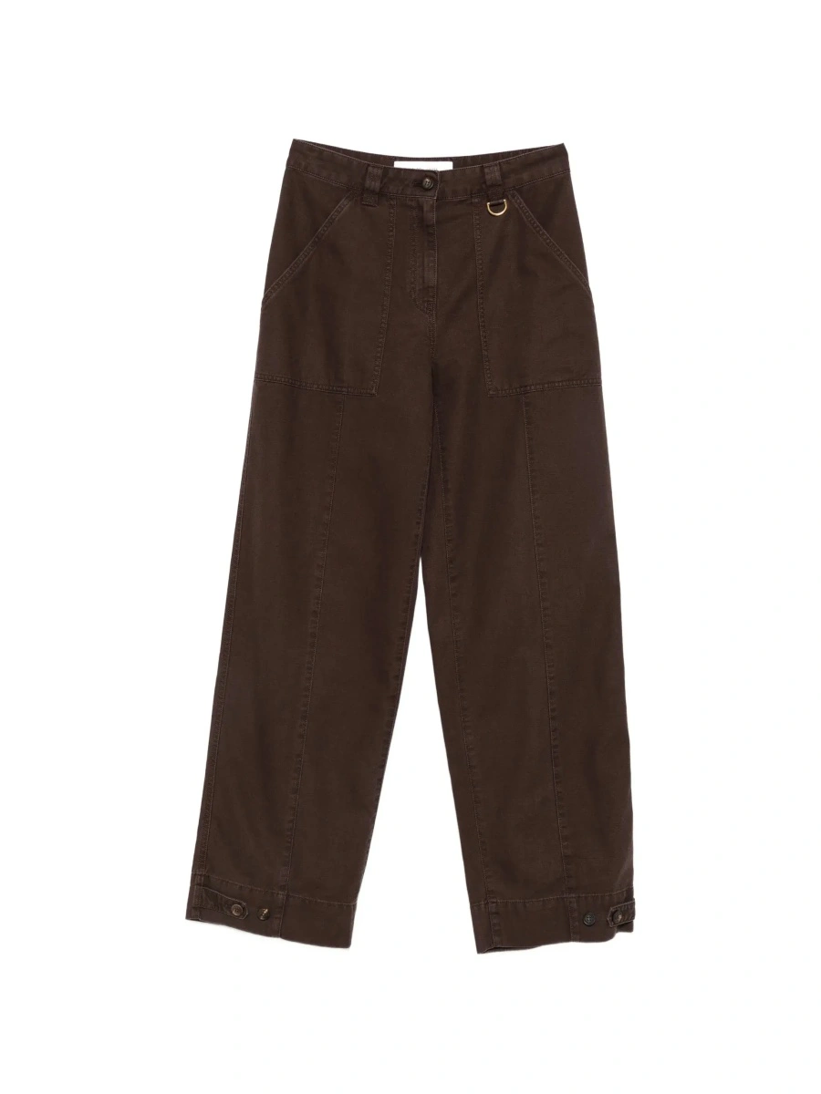 Pantaloni Golden Goose maro din bumbac - Img 8