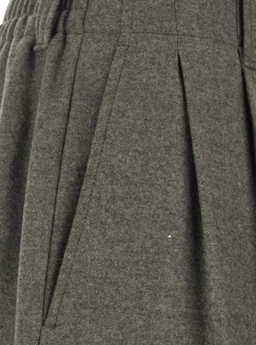 Pantaloni Gray Gray Pants with Front Button Closure in Wool for Men - Img 3