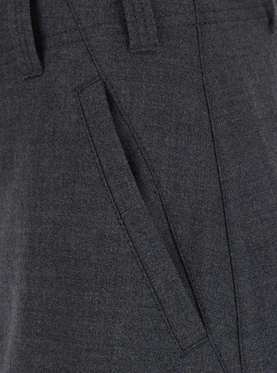 Pantaloni Grey Pants with one front patch flap pocket in wool for women - Img 2