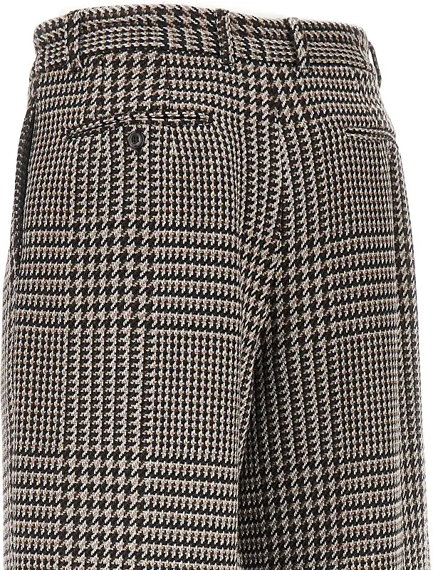 Pantaloni Houndstooth wool-blend tailored pants - Img 4