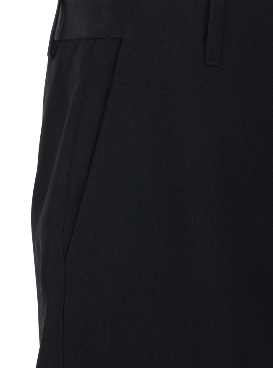 Pantaloni 'Le Short Camargue' Black Bermuda Shorts with Belt Loops and Wide Leg in Wool for Men - Img 3