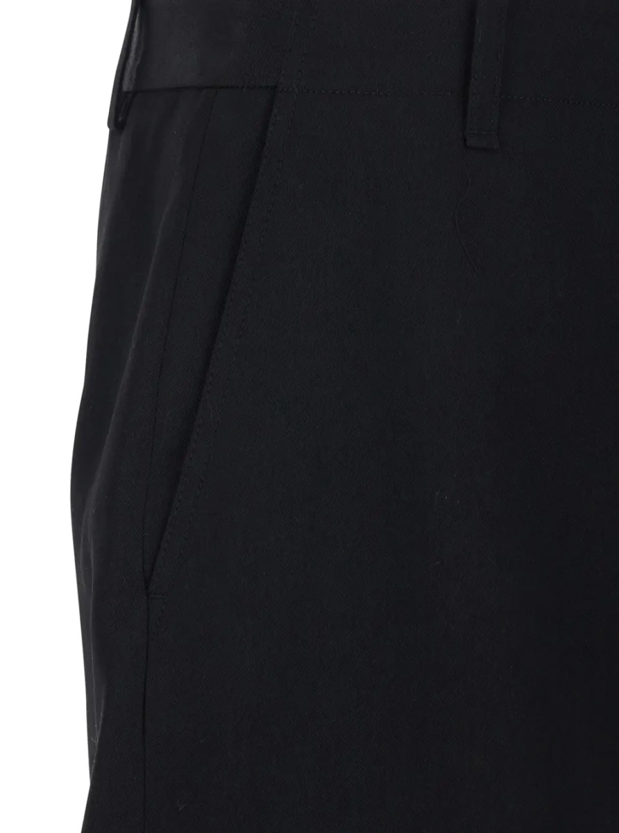 Pantaloni 'Le Short Camargue' Black Bermuda Shorts with Belt Loops and Wide Leg in Wool for Men - Img 3