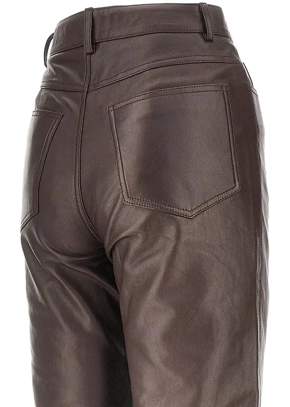 Pantaloni Leather straight leg pants - Img 4