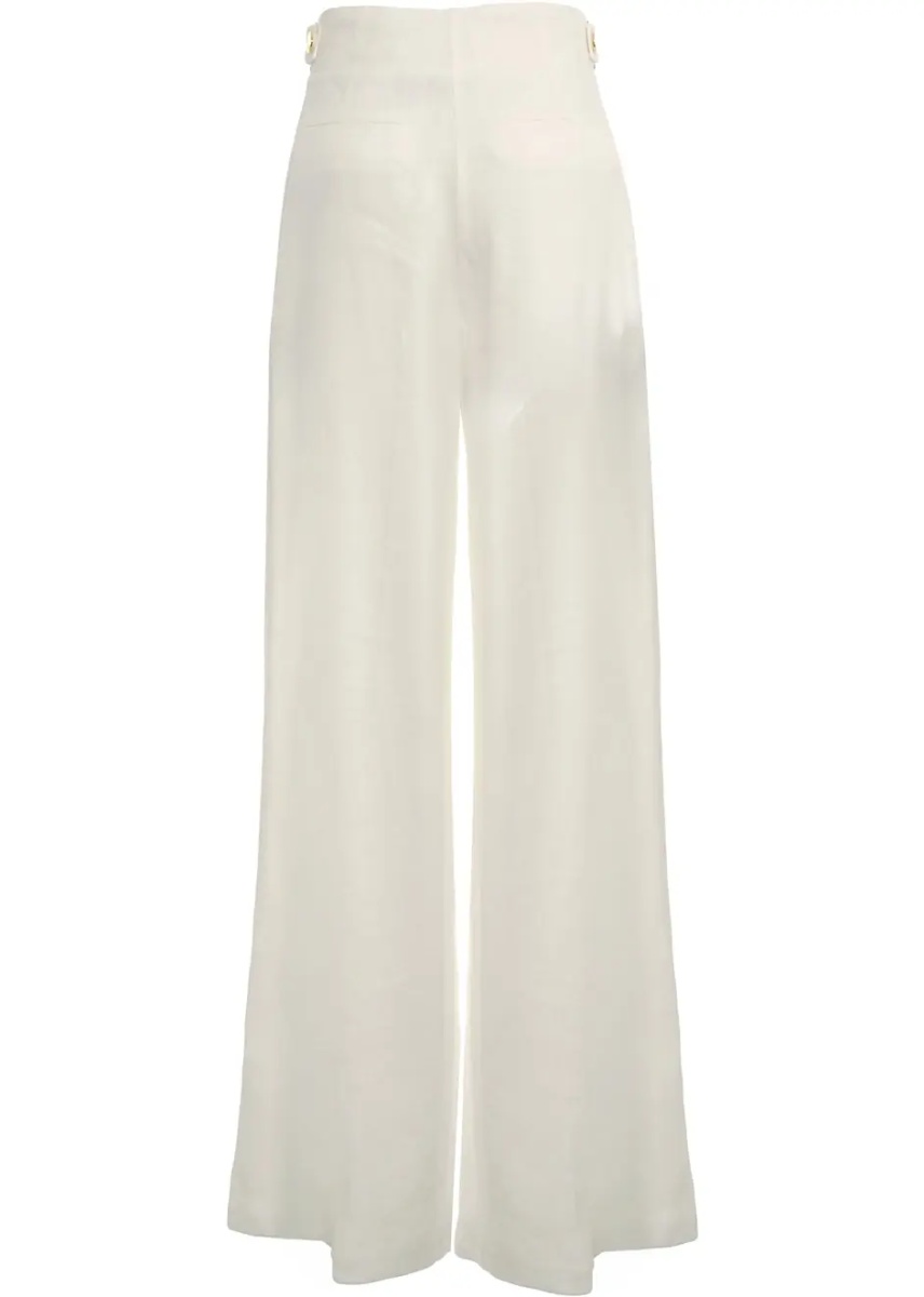 Pantaloni Linen blend palazzo pants - Img 4