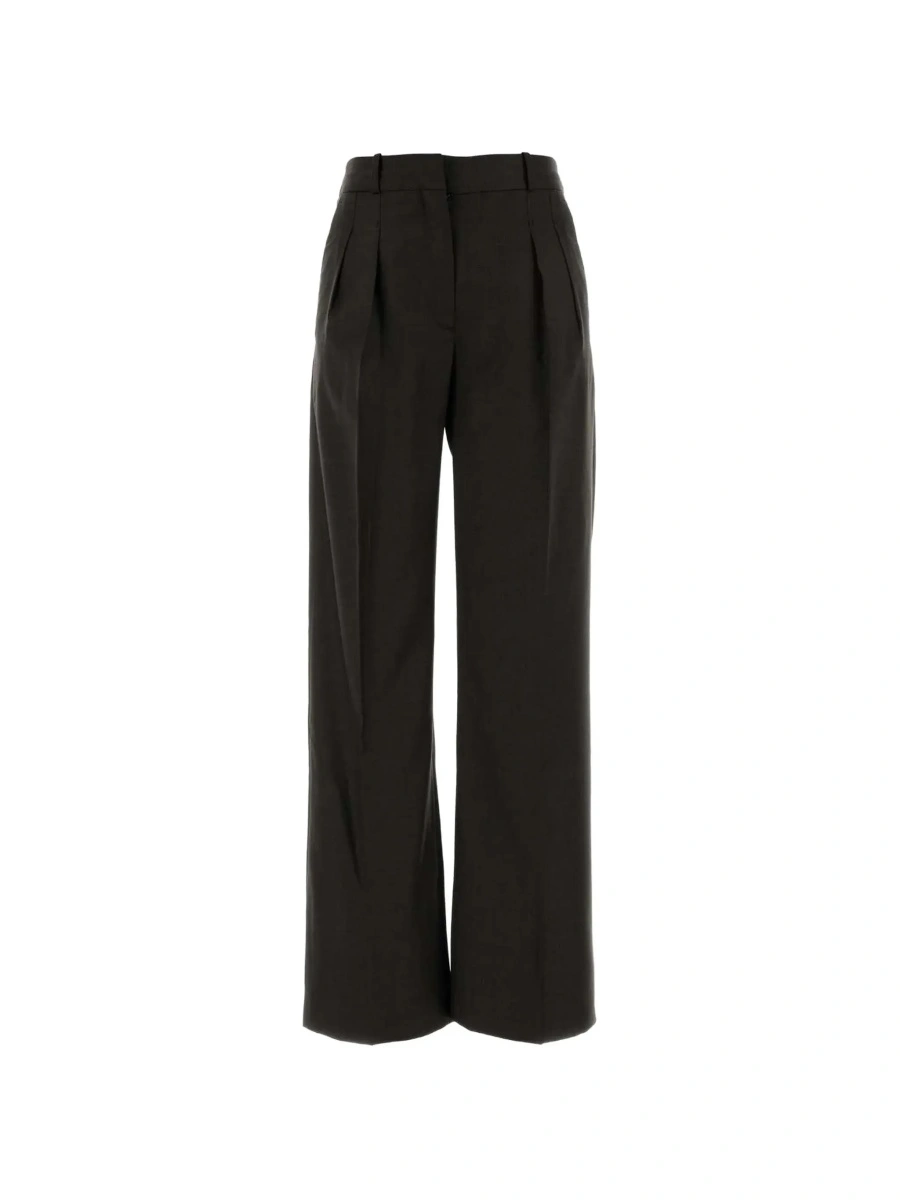 Pantaloni LOULOU DE SAISON maro din lana - Img 5