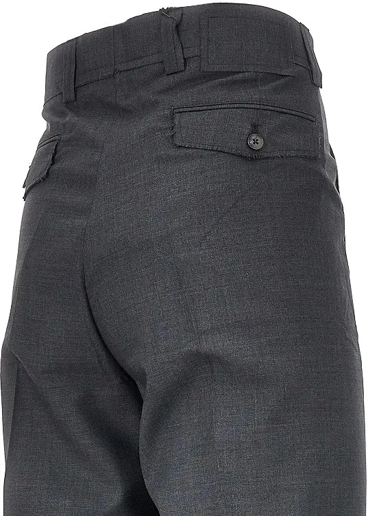 Pantaloni Mfpen gri din lana - Img 4