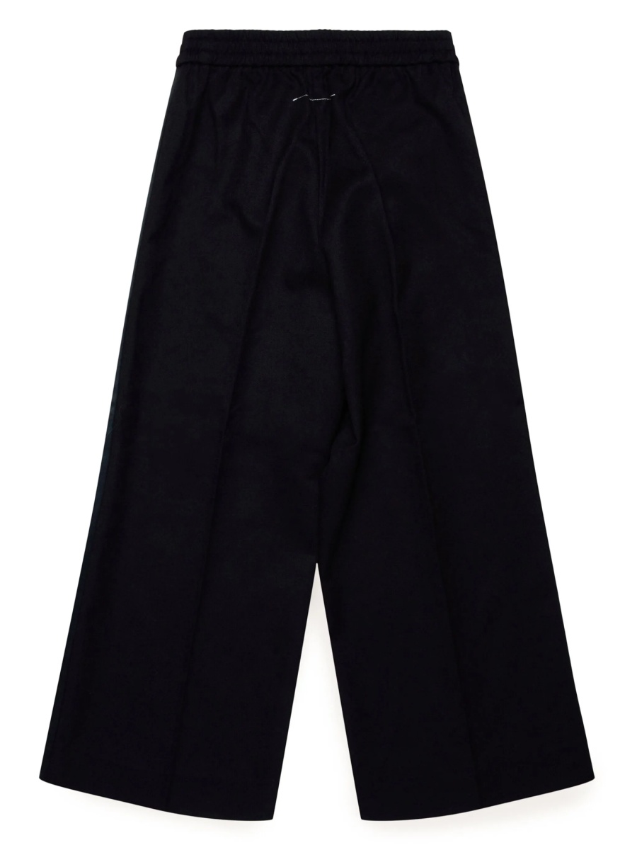 Pantaloni MM6 Maison Margiela negri din polyester si vascoza - Img 2