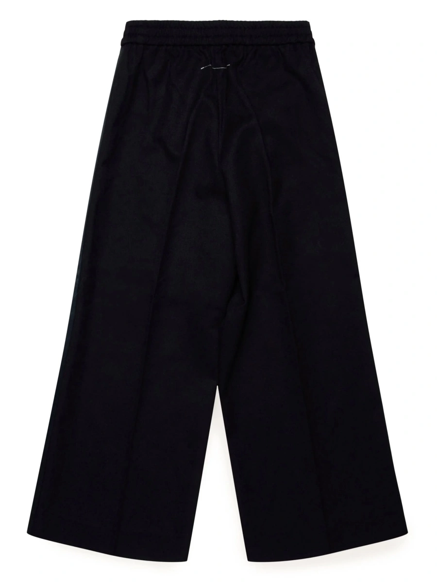 Pantaloni MM6 Maison Margiela negri din polyester si vascoza - Img 2