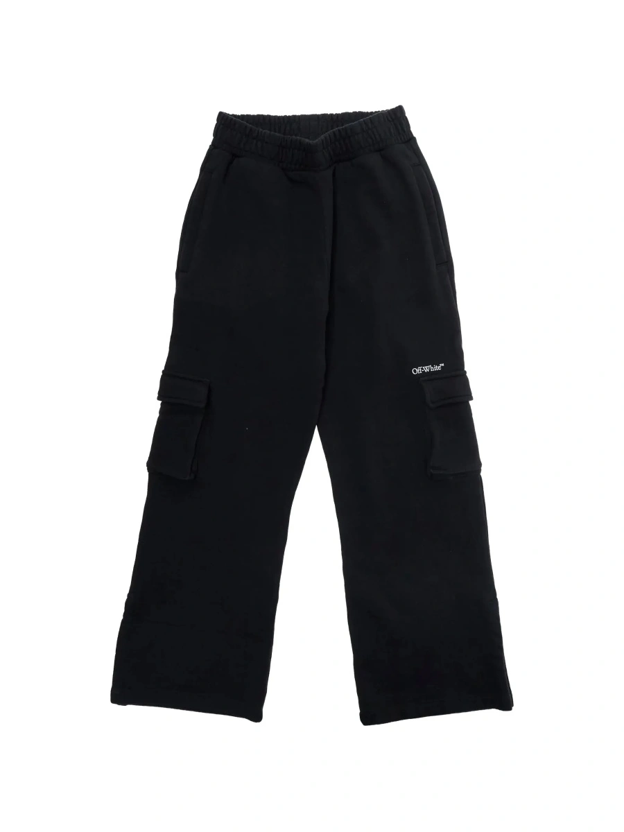 Pantaloni Off-White negri din bumbac - Img 6